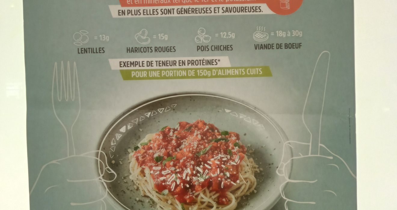 Affiche pour les repas végétarien à la cantine