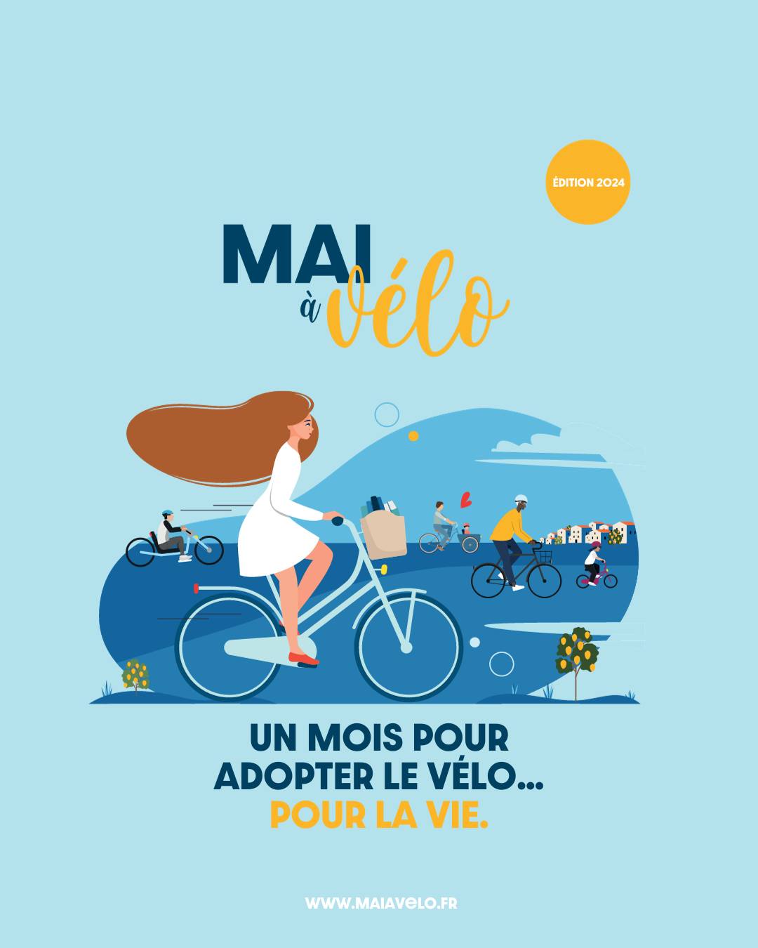 Affiche "Mai à vélo"